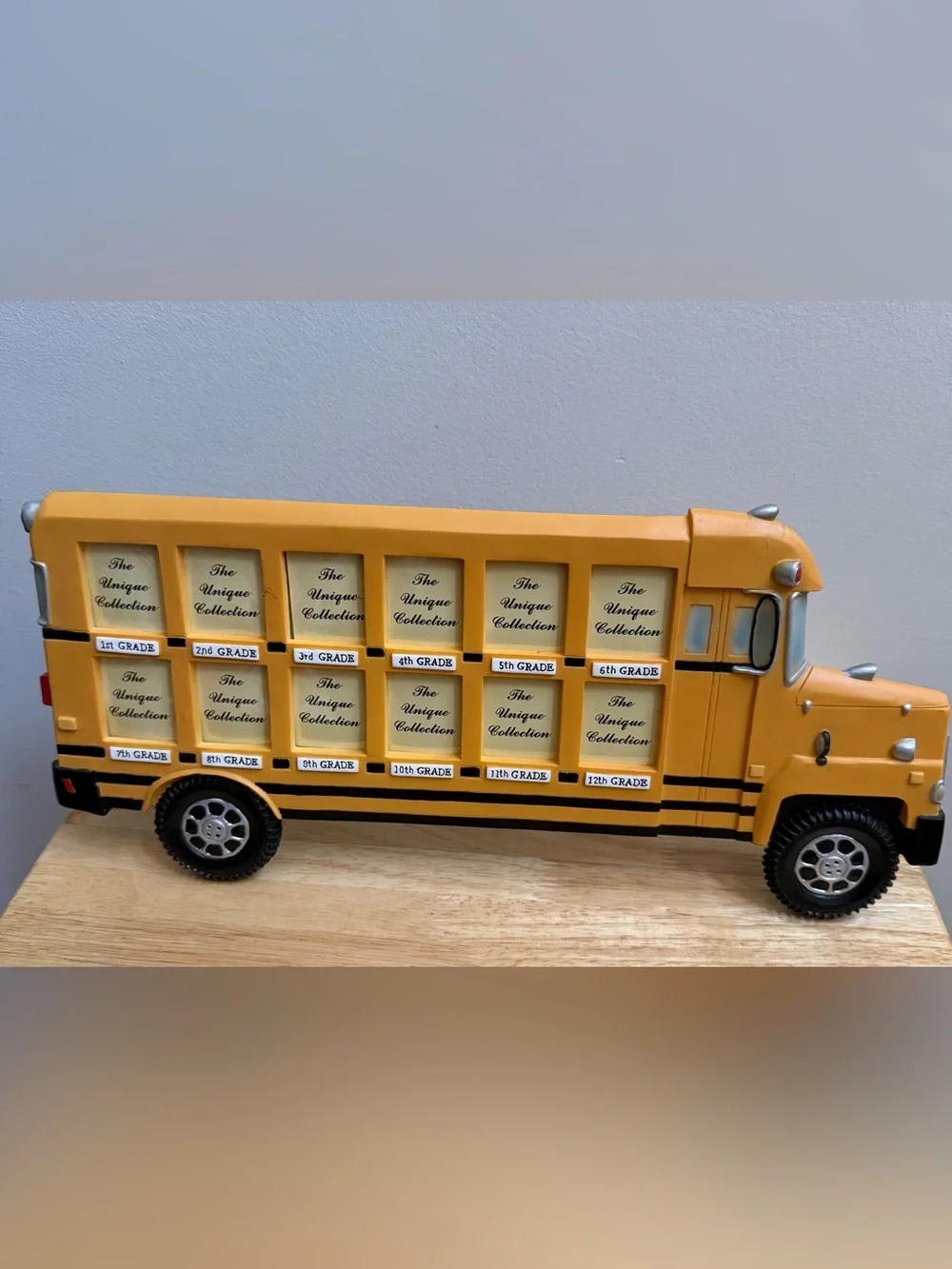 Yellow School Bus Photo Collage Frame ~ From 1st To 12th Picture Slots